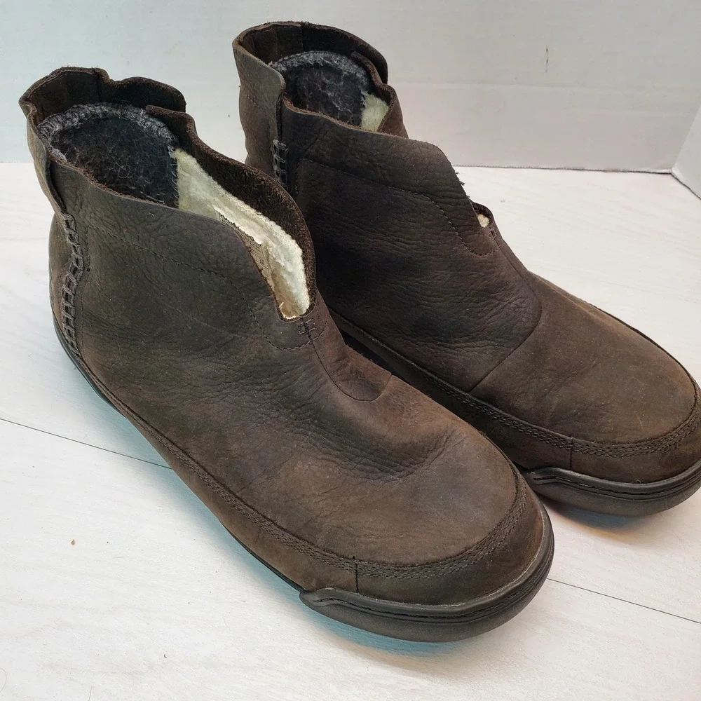 Sorel Bota Bag Mens 10 Brown Leather Waterproof Warm Lined Boots Urban Outdoor